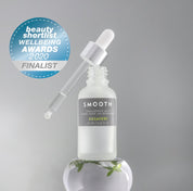 Desavery Smooth hyaluronic acid, 30 ml glass bottle with glass pipette. Beauty shortlist award winner for one of the best skincare products in the wellbeing category. 